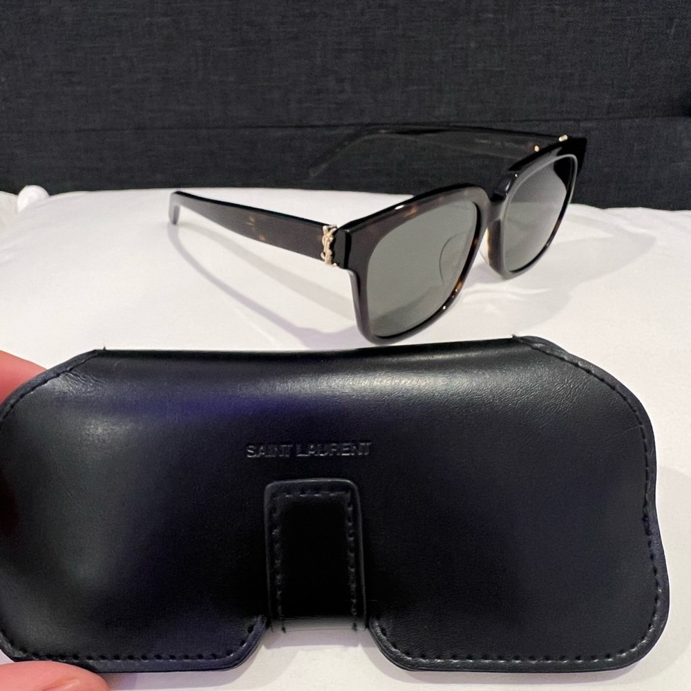 Saint Laurent Tortoise Square Sunglasses